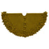 Hand Felted Wool Christmas Tree Skirt - Overlapping Flowers Border in Chartreuse Green - 64" - ARCADIA HOME